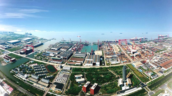 상하이 창싱(長興) 조선소 부감도 [사진 제공: 상하이시 해양국]