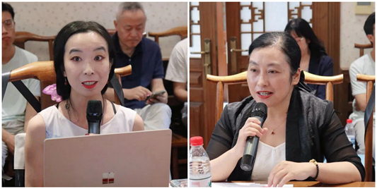 윗줄 왼쪽부터 장밍저우 IBBY 전 회장，푸광밍 교수, 리원제 부교수, 양즈쯔 부연구원, 왕러펀 교사가 발언하고 있다.[사진 출처: 주최측 제공]