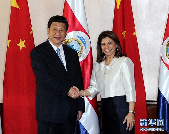시진핑, 코스타리카 대통령과 회담서 4가지 사안 합의