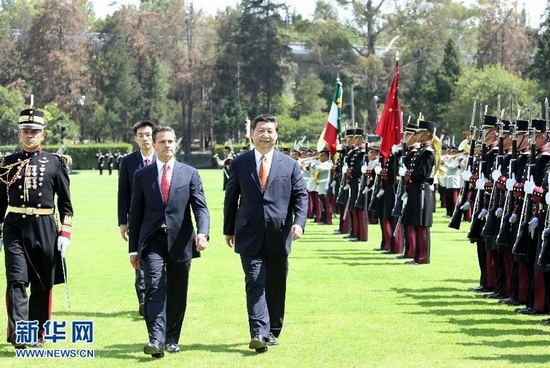 시진핑 주석, 엔리케 멕시코 대통령과 회담 개최