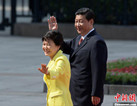 시진핑 주석, 공식행사로 박근혜 대통령의 중국 방문 환영