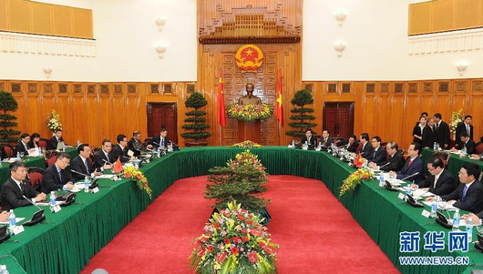리커창, 베트남 총리와 회담…양국 3대 협력안 강조 (4)