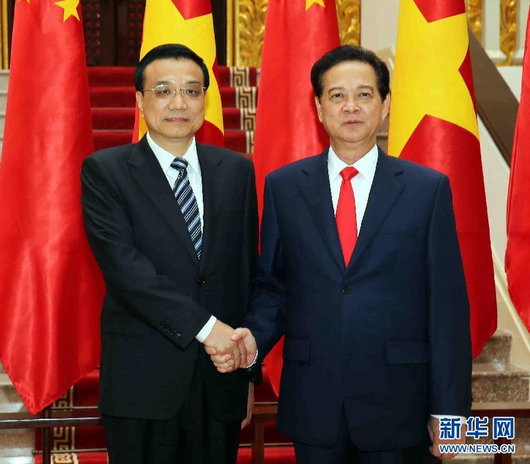 리커창, 베트남 총리와 회담…양국 3대 협력안 강조 (3)