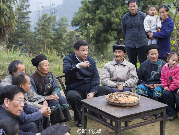 시진핑, 후난 빈곤지역 시찰…빈곤지원 위한 3가지 당부 (8)