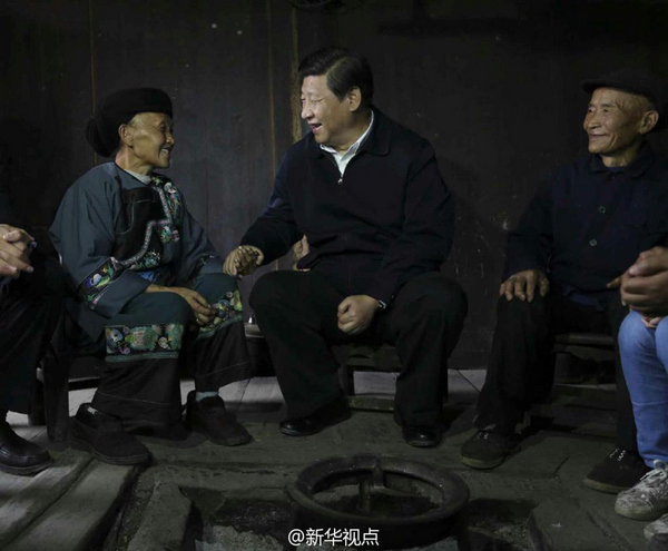 시진핑, 후난 빈곤지역 시찰…빈곤지원 위한 3가지 당부 (4)
