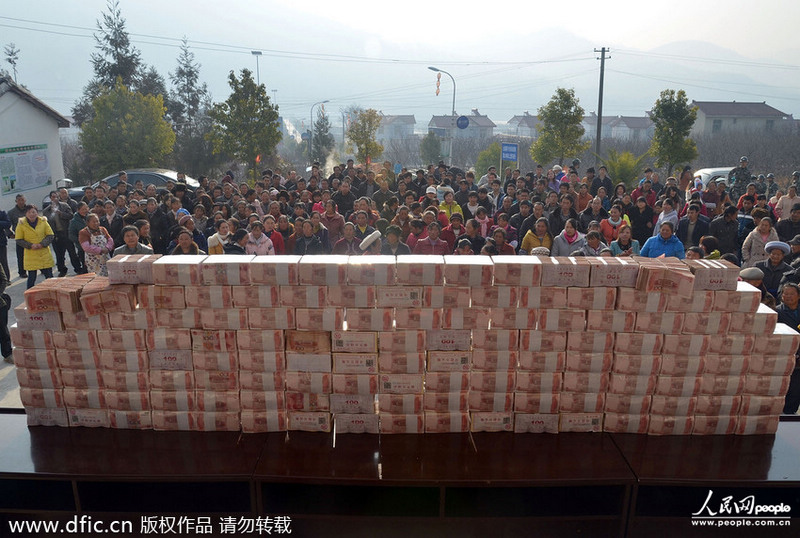 쓰촨의 한 농촌마을 주식배당금이 1311만여元 달해