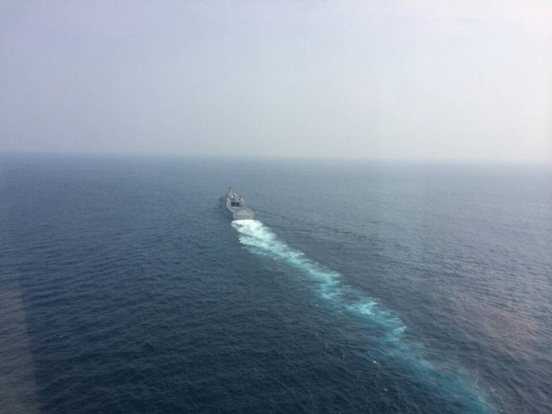 中군함 3척, 말레이항공기 실종 해역에 곧 도달 (3)