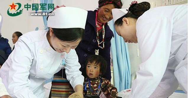 광저우 군구병원, 시짱 심장병 아동 23명 무료 수술 (5)