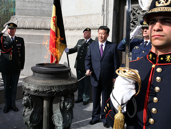 시진핑 주석, 벨기에 국왕과 회동…벨기에 최고훈장 받아 (7)