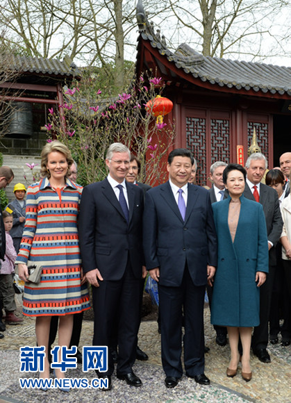 시진핑 주석, 벨기에 국왕과 판다 공원 개관식 참석 (4)
