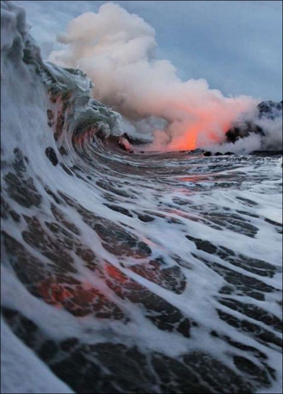 하와이서 마그마 바다 유입 장면 촬영…‘지옥불’ 연상 (9)
