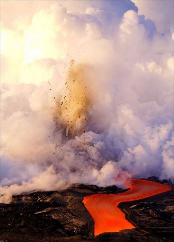 하와이서 마그마 바다 유입 장면 촬영…‘지옥불’ 연상 (6)