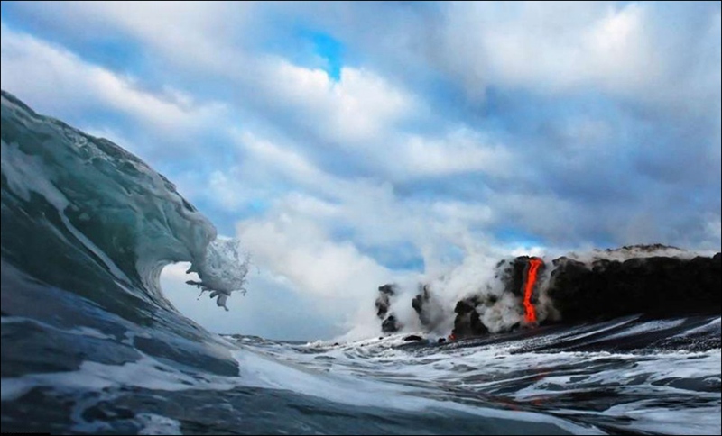 하와이서 마그마 바다 유입 장면 촬영…‘지옥불’ 연상 (5)