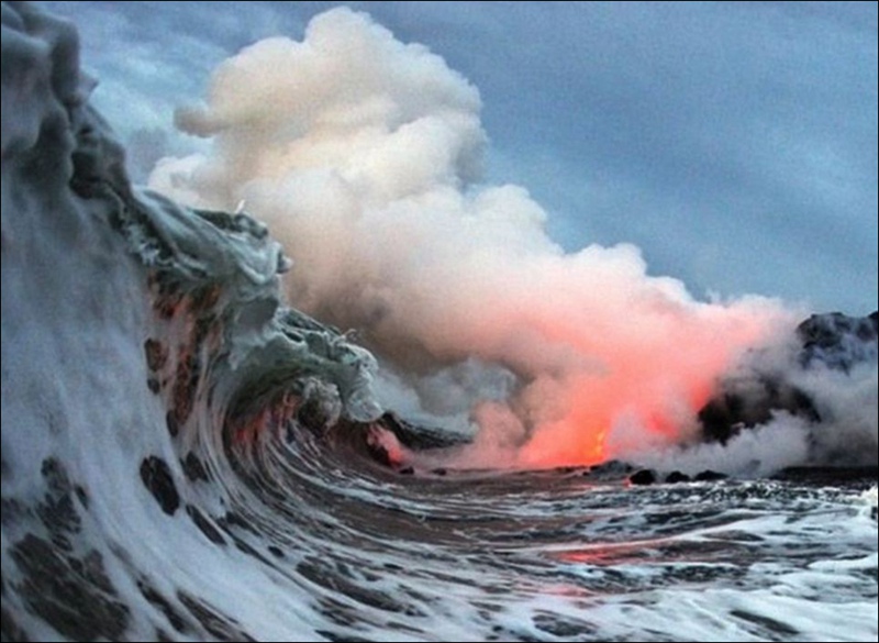 하와이서 마그마 바다 유입 장면 촬영…‘지옥불’ 연상