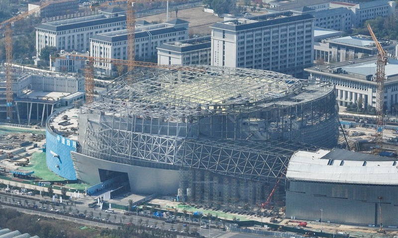 컴팩트 핵융합 에너지 실험장치 BEST 건설 현장 [11월 24일 드론 촬영/사진 출처: 신화사]