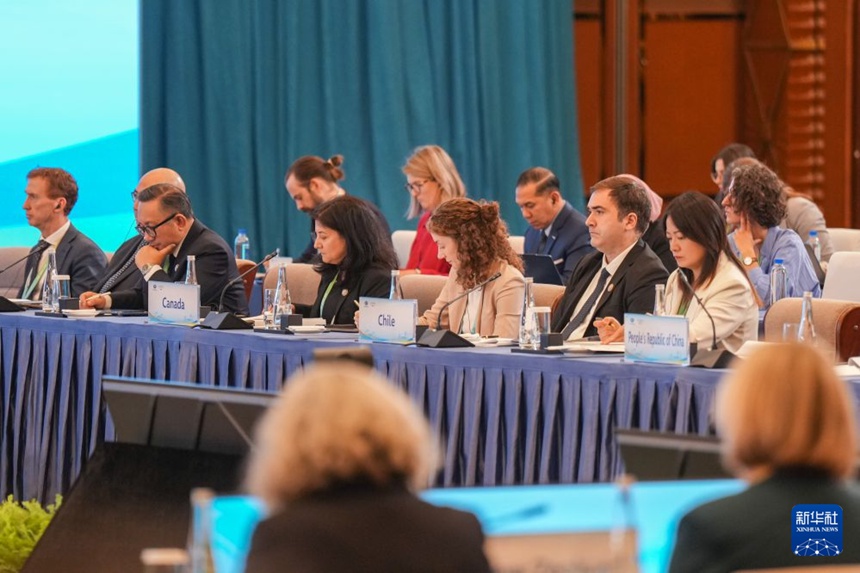 2026년 APEC 디지털 및 인공지능 장관회의에서 참석 대표들이 발언을 경청하고 있다. [7월 23일 촬영/사진 출처: 신화사]